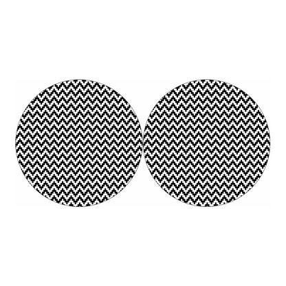 Pixel Zigzag Pattern Print Car Coasters