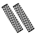 Pixel Zigzag Pattern Print Car Seat Belt Covers