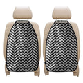 Pixel Zigzag Pattern Print Car Seat Organizers