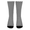 Pixel Zigzag Pattern Print Crew Socks