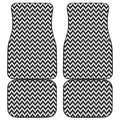 Pixel Zigzag Pattern Print Front and Back Car Floor Mats