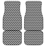 Pixel Zigzag Pattern Print Front and Back Car Floor Mats