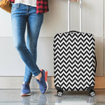 Pixel Zigzag Pattern Print Luggage Cover