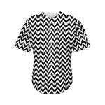 Pixel Zigzag Pattern Print Men's Baseball Jersey