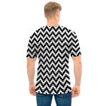 Pixel Zigzag Pattern Print Men's T-Shirt