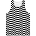 Pixel Zigzag Pattern Print Men's Tank Top