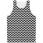 Pixel Zigzag Pattern Print Men's Tank Top