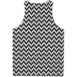 Pixel Zigzag Pattern Print Men's Tank Top