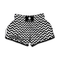 Pixel Zigzag Pattern Print Muay Thai Boxing Shorts