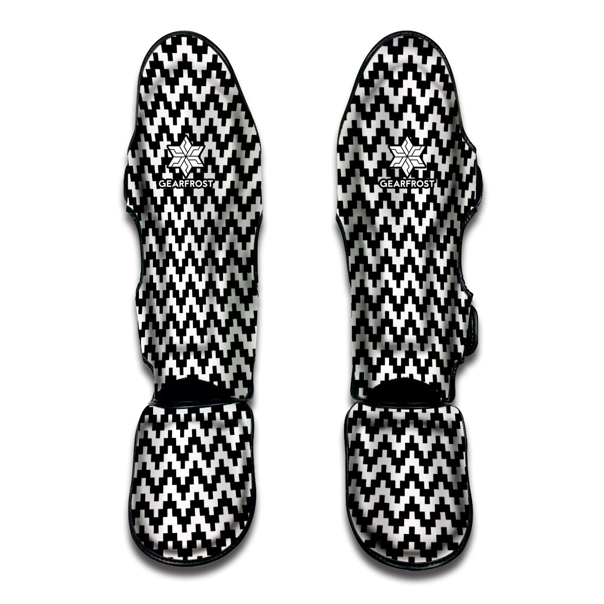 Pixel Zigzag Pattern Print Muay Thai Shin Guard