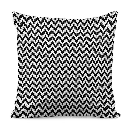 Pixel Zigzag Pattern Print Pillow Cover