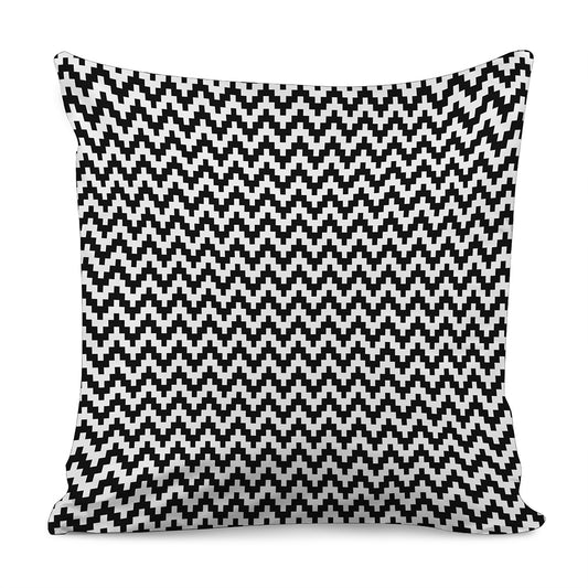 Pixel Zigzag Pattern Print Pillow Cover