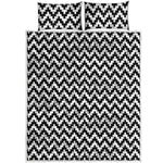 Pixel Zigzag Pattern Print Quilt Bed Set