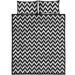 Pixel Zigzag Pattern Print Quilt Bed Set