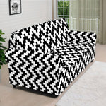 Pixel Zigzag Pattern Print Sofa Cover