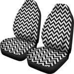 Pixel Zigzag Pattern Print Universal Fit Car Seat Covers