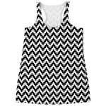 Pixel Zigzag Pattern Print Women's Racerback Tank Top