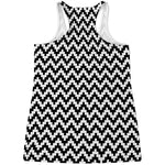 Pixel Zigzag Pattern Print Women's Racerback Tank Top