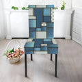 Plaid And Denim Patchwork Pattern Print Dining Chair Slipcover