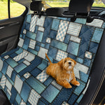 Plaid And Denim Patchwork Pattern Print Pet Car Back Seat Cover