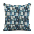 Plaid And Denim Patchwork Pattern Print Pillow Cover