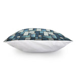 Plaid And Denim Patchwork Pattern Print Pillow Cover