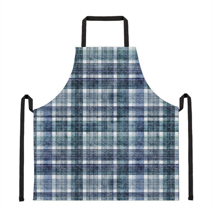 Plaid Denim Jeans Pattern Print Apron