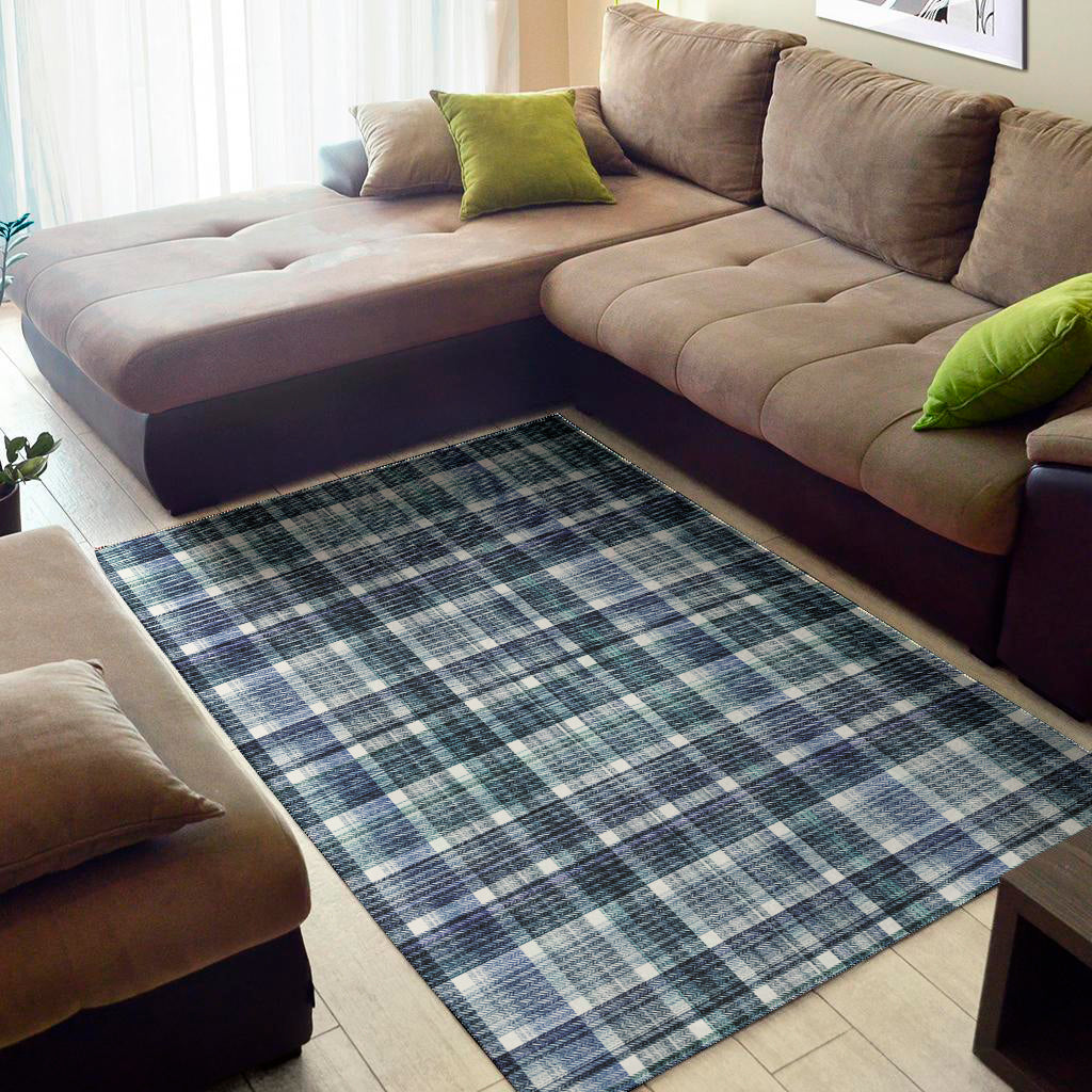 Plaid Denim Jeans Pattern Print Area Rug
