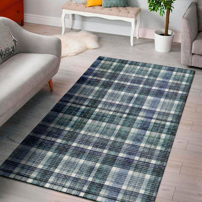 Plaid Denim Jeans Pattern Print Area Rug