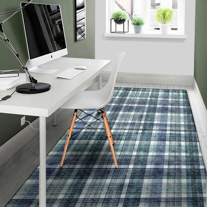 Plaid Denim Jeans Pattern Print Area Rug