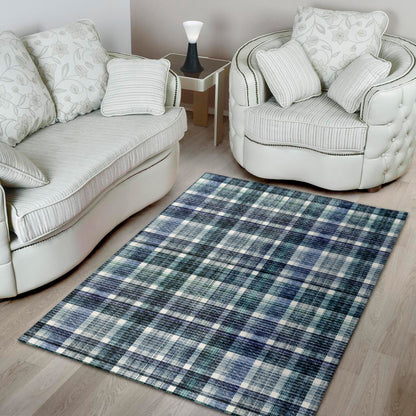 Plaid Denim Jeans Pattern Print Area Rug