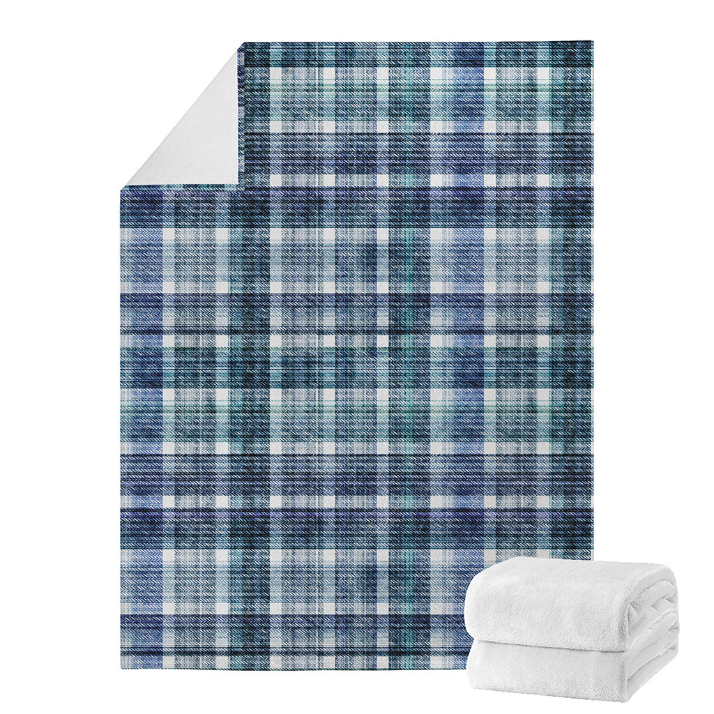 Plaid Denim Jeans Pattern Print Blanket