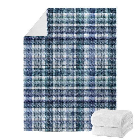 Plaid Denim Jeans Pattern Print Blanket