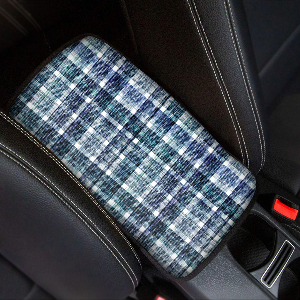 Plaid Denim Jeans Pattern Print Car Center Console Cover