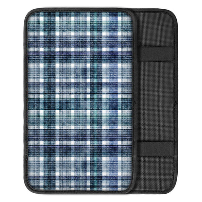 Plaid Denim Jeans Pattern Print Car Center Console Cover