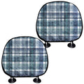 Plaid Denim Jeans Pattern Print Car Headrest Covers