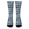 Plaid Denim Jeans Pattern Print Crew Socks