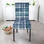 Plaid Denim Jeans Pattern Print Dining Chair Slipcover
