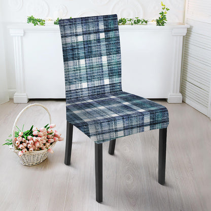 Plaid Denim Jeans Pattern Print Dining Chair Slipcover