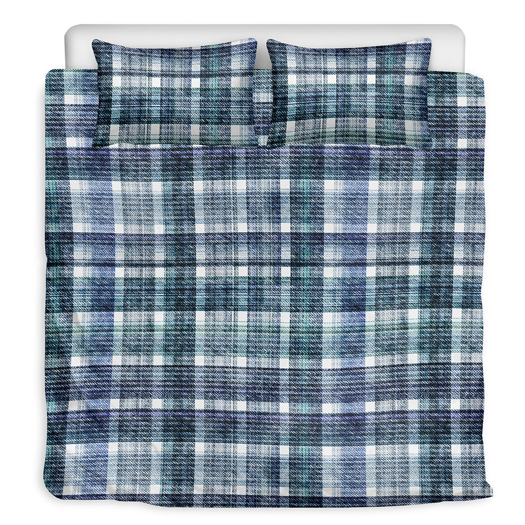 Plaid Denim Jeans Pattern Print Duvet Cover Bedding Set