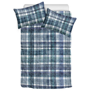 Plaid Denim Jeans Pattern Print Duvet Cover Bedding Set