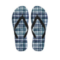 Plaid Denim Jeans Pattern Print Flip Flops