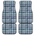Plaid Denim Jeans Pattern Print Front and Back Car Floor Mats
