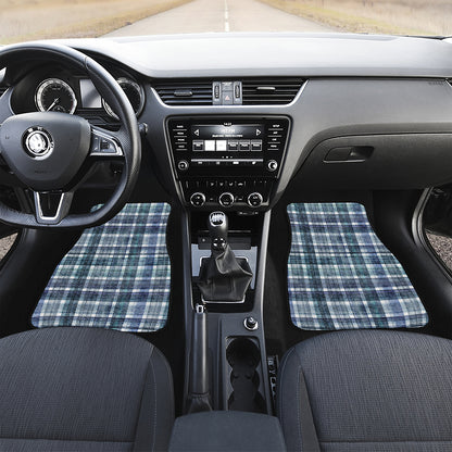 Plaid Denim Jeans Pattern Print Front and Back Car Floor Mats