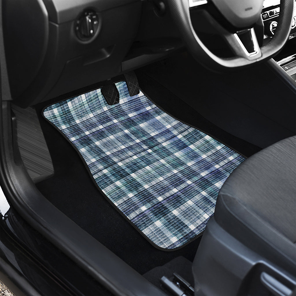 Plaid Denim Jeans Pattern Print Front and Back Car Floor Mats