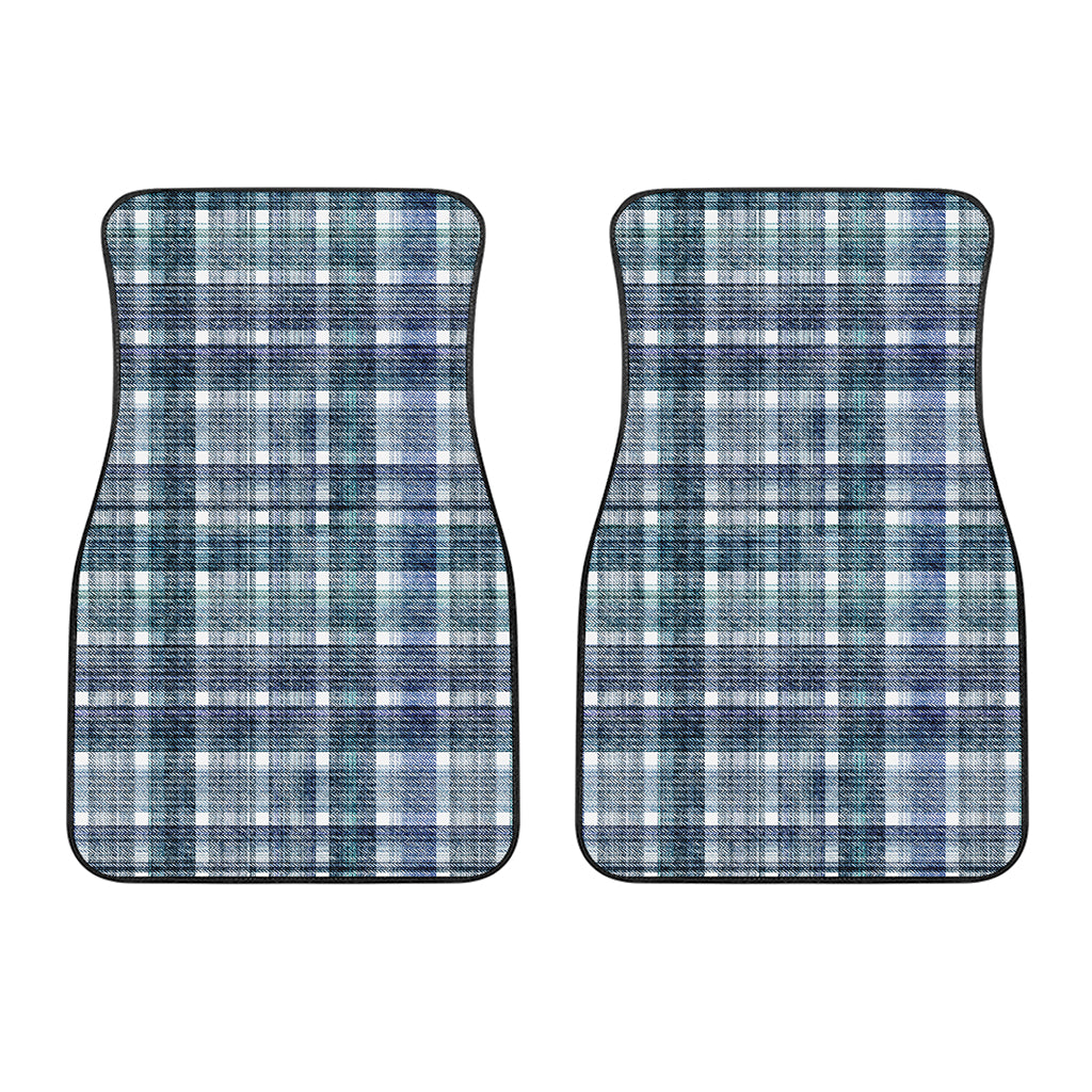 Plaid Denim Jeans Pattern Print Front Car Floor Mats