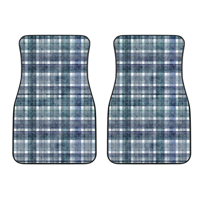 Plaid Denim Jeans Pattern Print Front Car Floor Mats