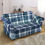 Plaid Denim Jeans Pattern Print Loveseat Slipcover