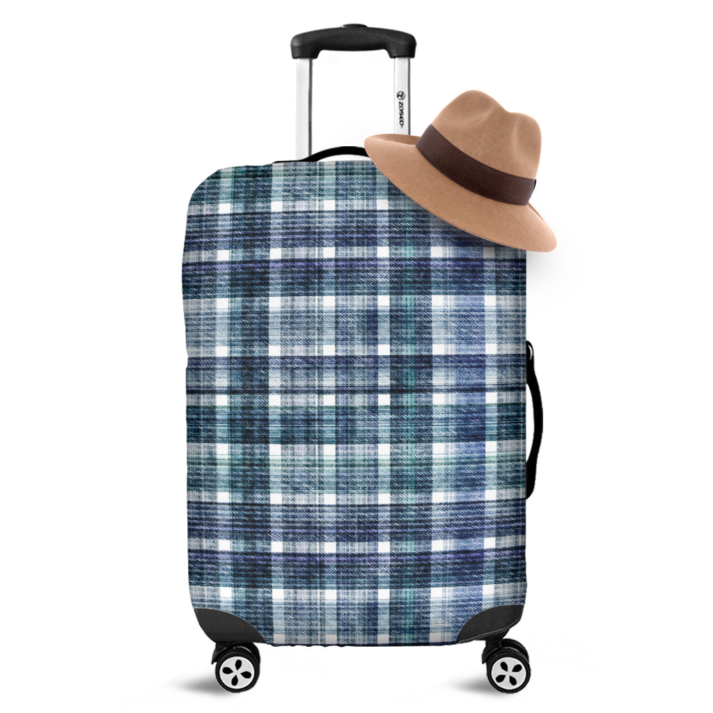 Plaid Denim Jeans Pattern Print Luggage Cover