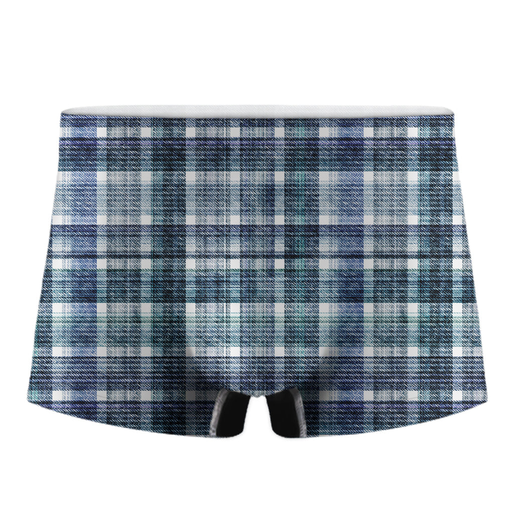 Plaid Denim Jeans Pattern Print Men's Boxer Briefs